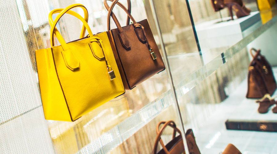 luxury leather handbags yellow and brown