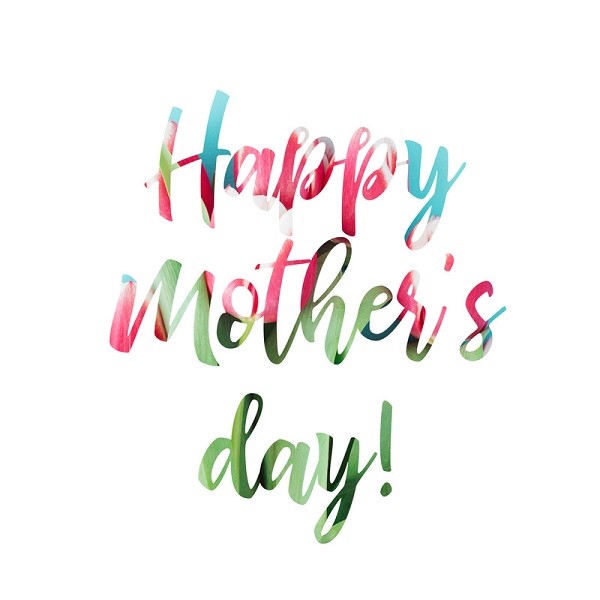 Happy Mother's day conceptual card with text on white background