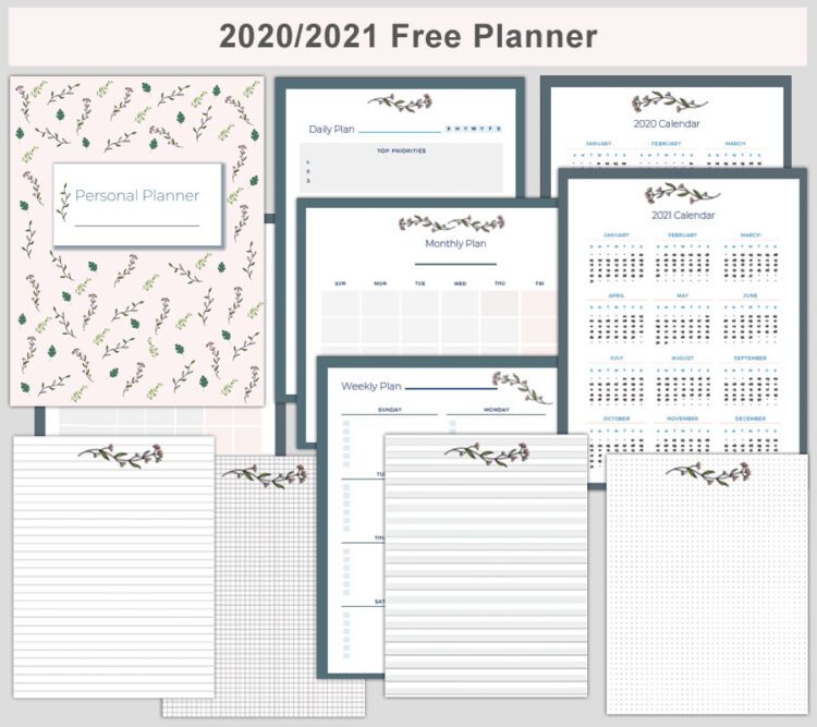 2020/2021 Free Planner