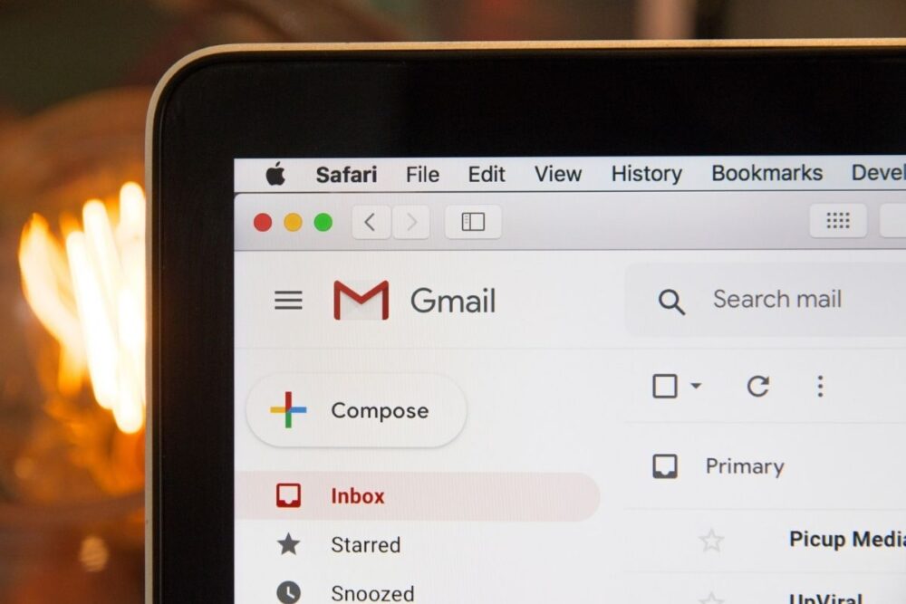 Laptop Browser and Email Provider