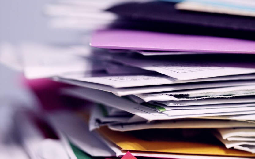 disorganized mail and folders